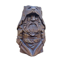 Estatuilla vikinga de madera de dioses nórdicos