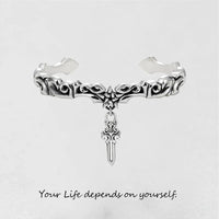 '' Tu vida depende de ti '' Pulsera de acero inoxidable